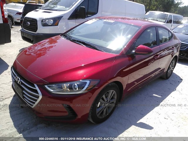 5NPD84LF7JH300026 - 2018 HYUNDAI ELANTRA SEL/VALUE/LIMITED RED photo 2