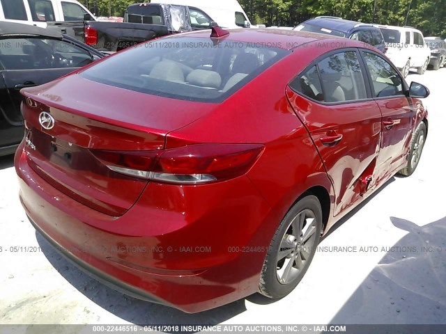 5NPD84LF7JH300026 - 2018 HYUNDAI ELANTRA SEL/VALUE/LIMITED RED photo 4