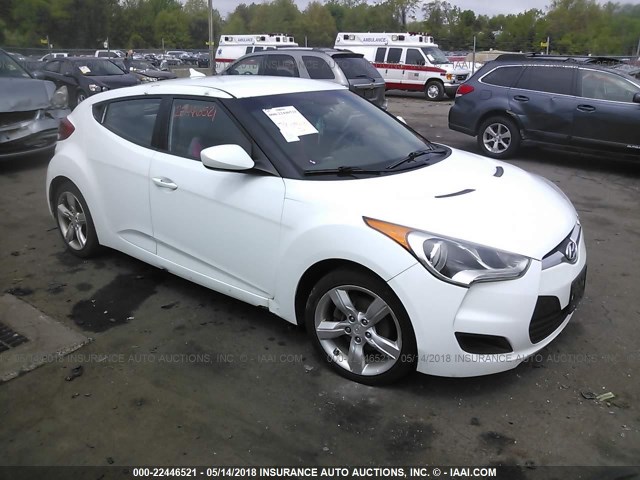 KMHTC6AD0CU028494 - 2012 HYUNDAI VELOSTER WHITE photo 1