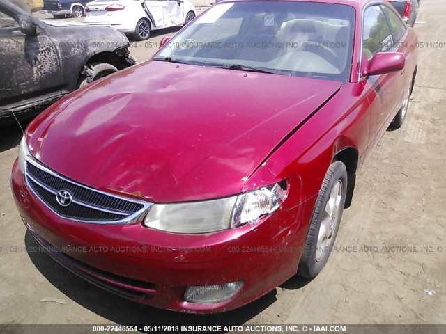 2T1CF22PXYC392133 - 2000 TOYOTA CAMRY SOLARA SE/SLE წითელი ფოტო 6
