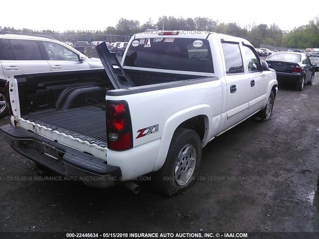 2GCEK13ZX61358459 - 2006 CHEVROLET SILVERADO K1500 WHITE photo 4