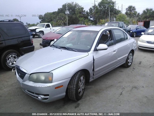 KMHDN46D64U829735 - 2004 HYUNDAI ELANTRA GLS/GT SILVER photo 2