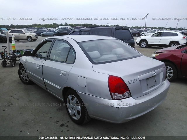 KMHDN46D64U829735 - 2004 HYUNDAI ELANTRA GLS/GT SILVER photo 3