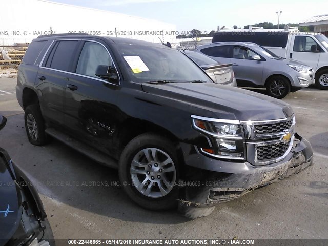 1GNSKBKC5HR301142 - 2017 CHEVROLET TAHOE K1500 LT BLACK photo 1