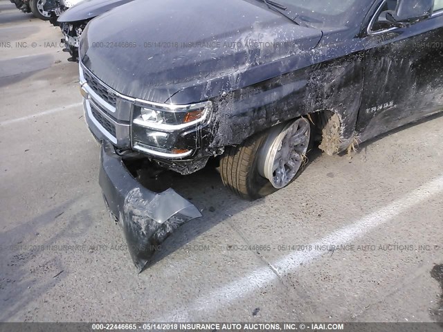 1GNSKBKC5HR301142 - 2017 CHEVROLET TAHOE K1500 LT BLACK photo 6