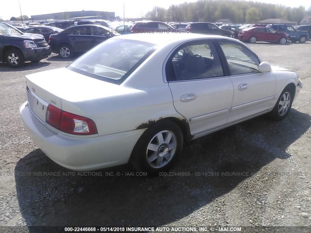 KNAGD128935230510 - 2003 KIA OPTIMA LX/SE CREAM photo 4