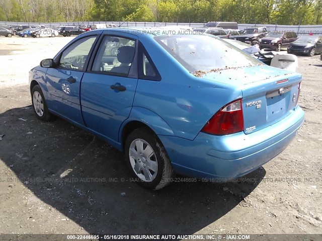 1FAHP34N57W256623 - 2007 FORD FOCUS ZX4/S/SE/SES 蓝色 照片 3