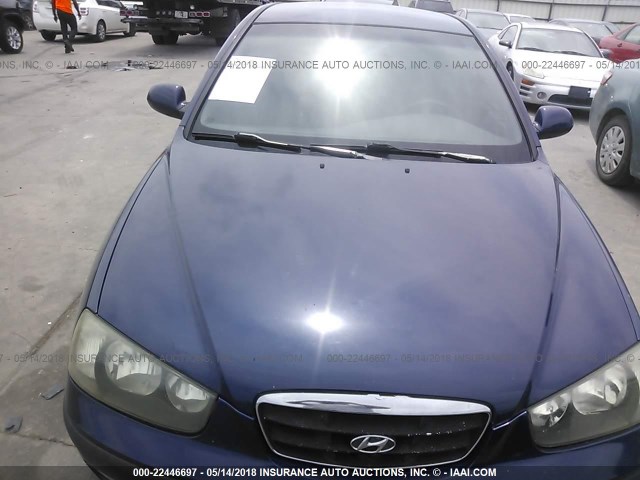 KMHDN55D32U061782 - 2002 HYUNDAI ELANTRA GLS/GT BLUE photo 6