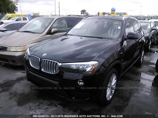 5UXWZ7C35H0V93332 - 2017 BMW X3 SDRIVE28I BLACK photo 2