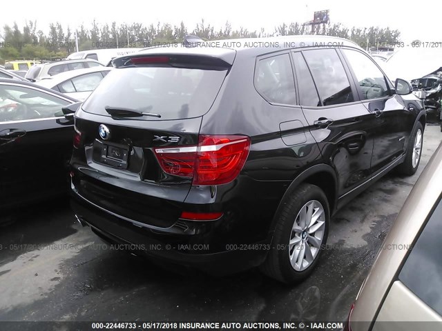 5UXWZ7C35H0V93332 - 2017 BMW X3 SDRIVE28I BLACK photo 4