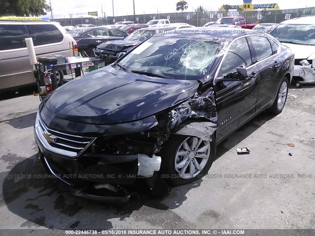 2G1105S35J9134530 - 2018 CHEVROLET IMPALA LT BLACK photo 2