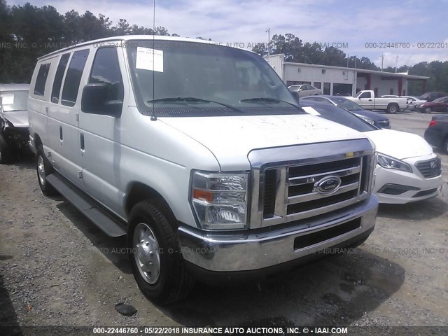 1FBNE3BL2BDB07292 - 2011 FORD ECONOLINE E350 SUPER DUTY WAGON WHITE photo 1