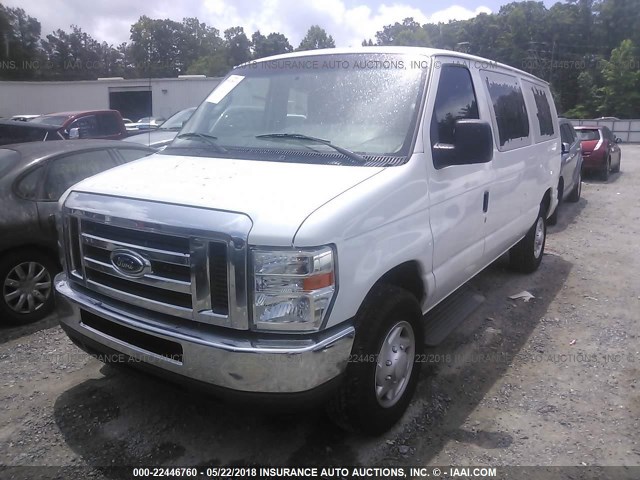 1FBNE3BL2BDB07292 - 2011 FORD ECONOLINE E350 SUPER DUTY WAGON WHITE photo 2