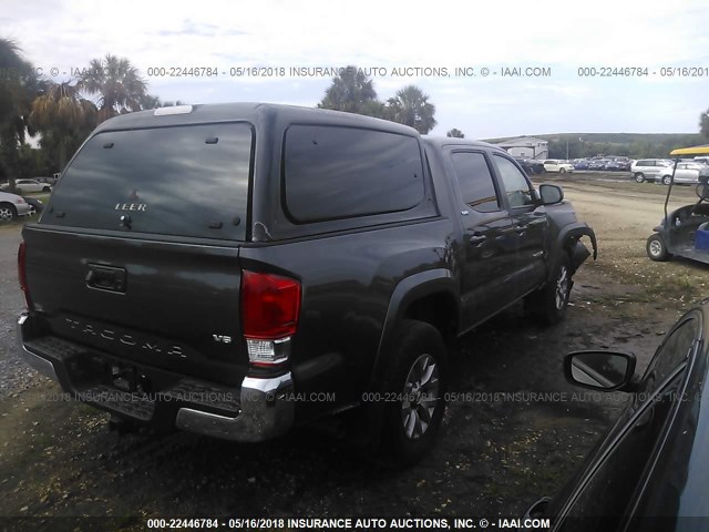 5TFAZ5CN3HX048139 - 2017 TOYOTA TACOMA DBL CAB/SR5/TRD SPORT/OR GRAY photo 4