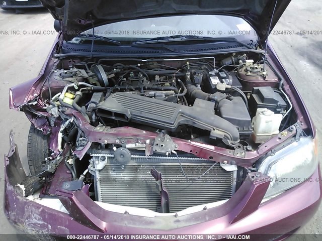 JM1BJ225930129174 - 2003 MAZDA PROTEGE DX/LX/ES MAROON photo 10