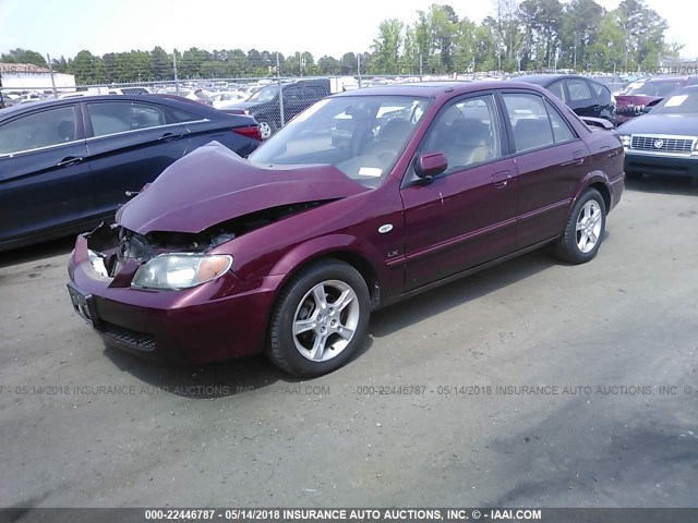 JM1BJ225930129174 - 2003 MAZDA PROTEGE DX/LX/ES MAROON photo 2