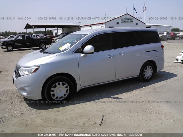 JN8AE2KP4E9108110 - 2014 NISSAN QUEST S/SV/SL/LE SILVER photo 2