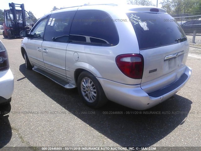 2C8GP64L21R139828 - 2001 CHRYSLER TOWN & COUNTRY LIMITED SILVER photo 3