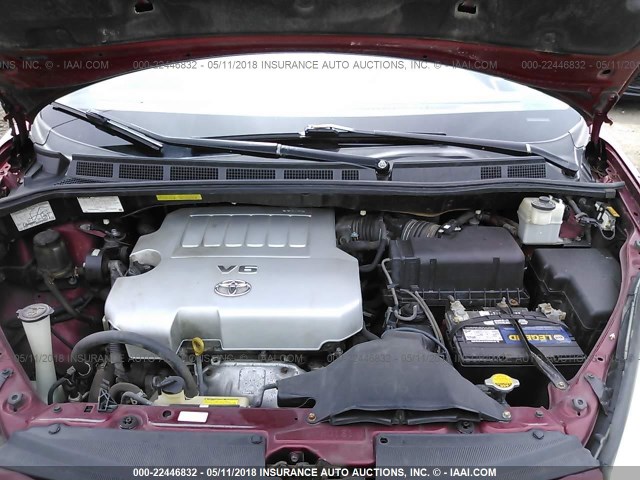 5TDZK23C87S011631 - 2007 TOYOTA SIENNA CE/LE BURGUNDY photo 10