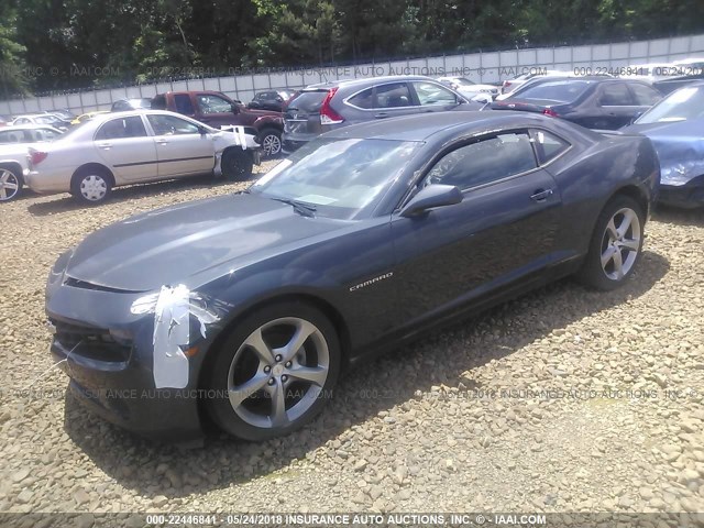 2G1FB1E38D9149936 - 2013 CHEVROLET CAMARO LT GRAY photo 2