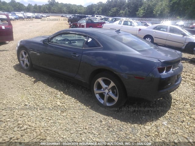 2G1FB1E38D9149936 - 2013 CHEVROLET CAMARO LT GRAY photo 3