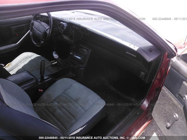 1G1FP23E2ML157695 - 1991 CHEVROLET CAMARO RS RED photo 5