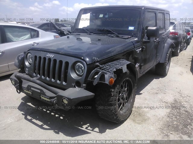 1C4BJWDG8FL563322 - 2015 JEEP WRANGLER UNLIMITE SPORT BLACK photo 2