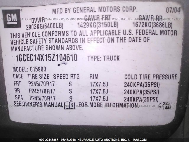 2GCEC19T1Y1334148 - 2000 CHEVROLET SILVERADO C1500 SILVER photo 9