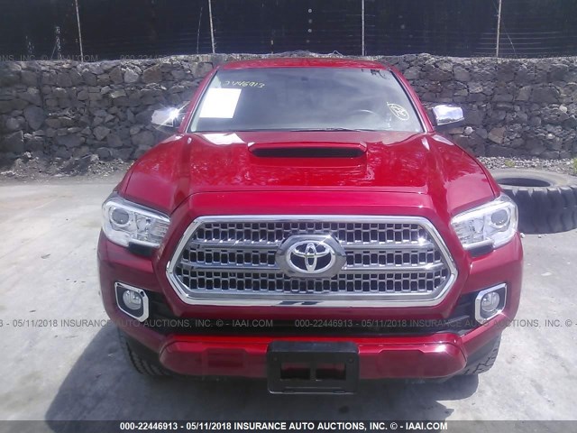 5TFCZ5AN4GX033238 - 2016 TOYOTA TACOMA DBL CAB/SR/SR5/TRD SPT/OR RED photo 6