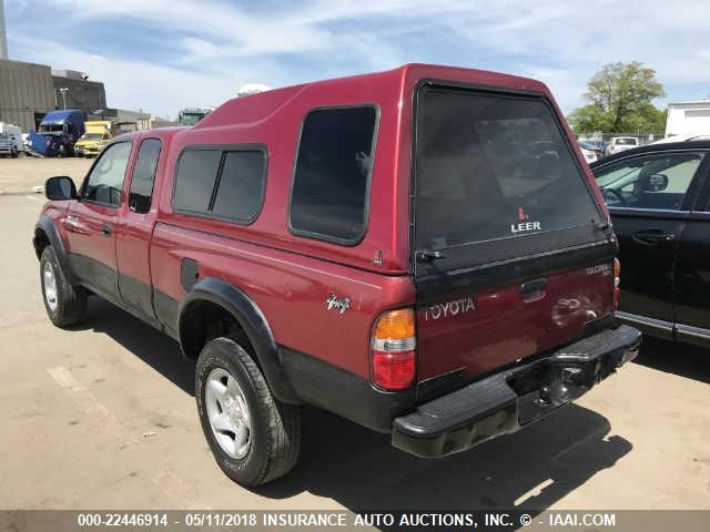 5TEWM72N52Z065378 - 2002 TOYOTA TACOMA XTRACAB RED photo 3