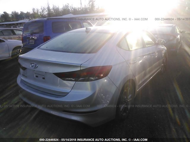 5NPD84LF6JH307033 - 2018 HYUNDAI ELANTRA SEL/VALUE/LIMITED SILVER photo 4