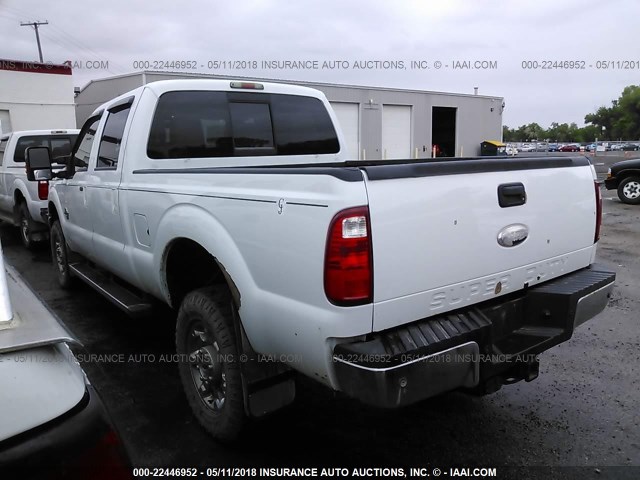 1FT7W2BT2CEA18653 - 2012 FORD F250 SUPER DUTY WHITE photo 3