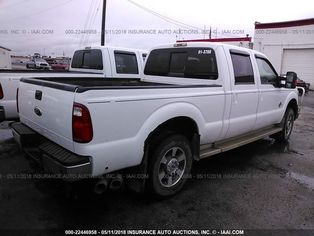 1FT7W2BT8CEC88700 - 2012 FORD F250 SUPER DUTY WHITE photo 4