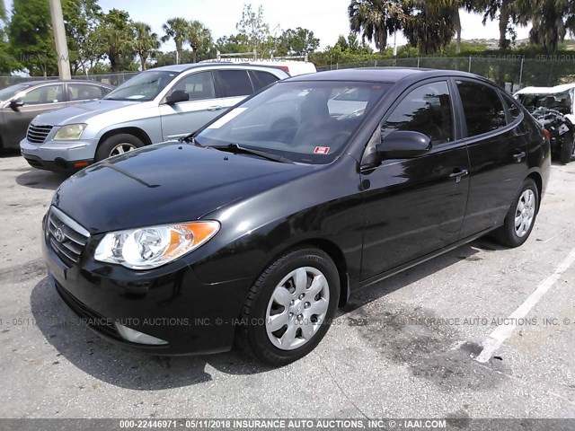 KMHDU46D47U017647 - 2007 HYUNDAI ELANTRA GLS/SE/LIMITED BLACK photo 2