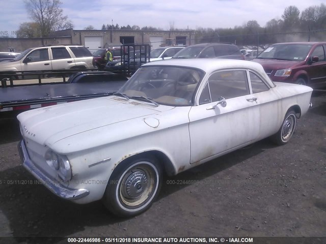 40527W288644 - 1964 CHEVROLET CORVAIR WHITE photo 2