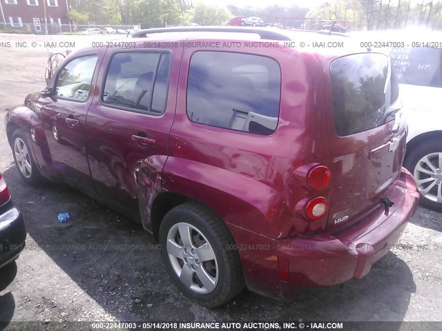 3GNCA13D18S718098 - 2008 CHEVROLET HHR LS MAROON photo 3