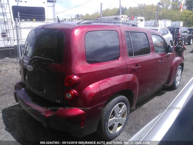 3GNCA13D18S718098 - 2008 CHEVROLET HHR LS MAROON photo 4