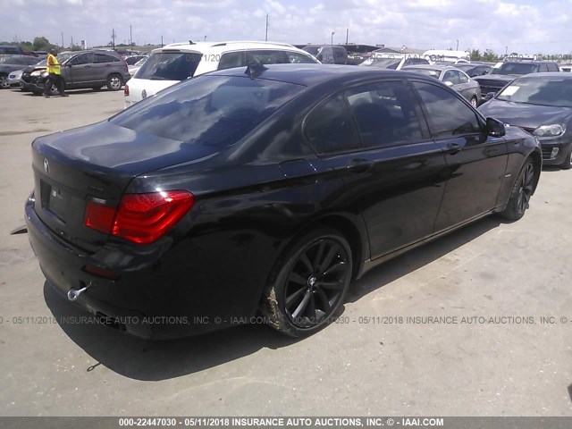 WBAKA8C58BCY36455 - 2011 BMW 750 I BLACK photo 4