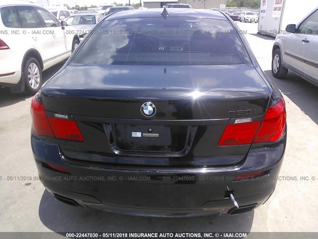 WBAKA8C58BCY36455 - 2011 BMW 750 I BLACK photo 6