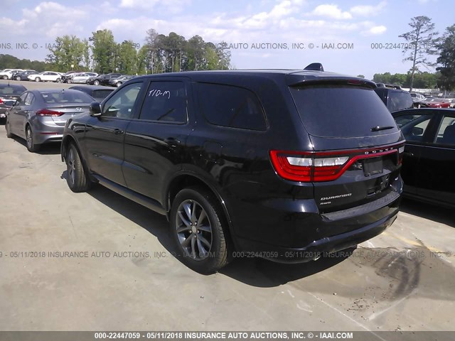 1C4RDJDG2HC905083 - 2017 DODGE DURANGO GT BLACK photo 3