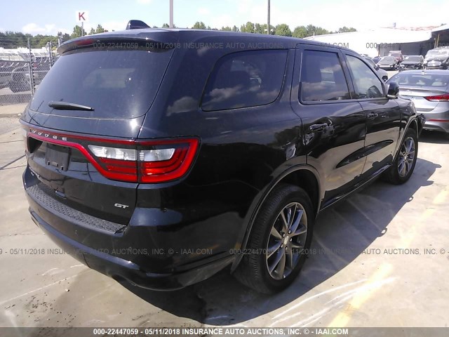 1C4RDJDG2HC905083 - 2017 DODGE DURANGO GT BLACK photo 4