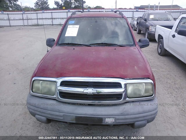 2CNBJ134846917447 - 2004 CHEVROLET TRACKER RED photo 6