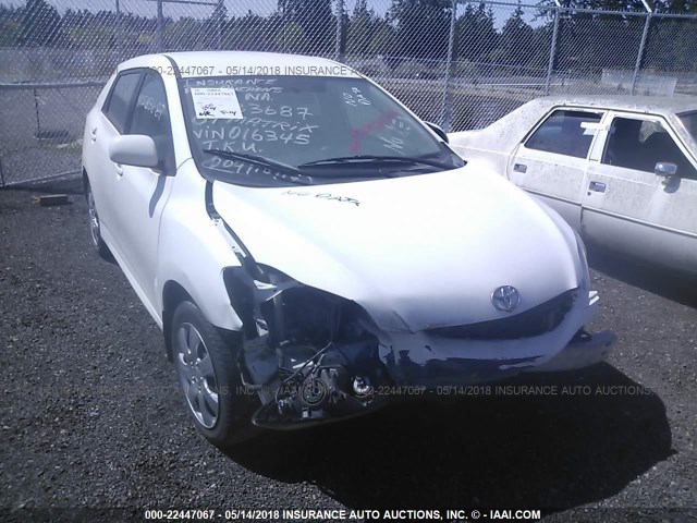 2T1KE40E29C016345 - 2009 TOYOTA COROLLA MATRIX S WHITE photo 1