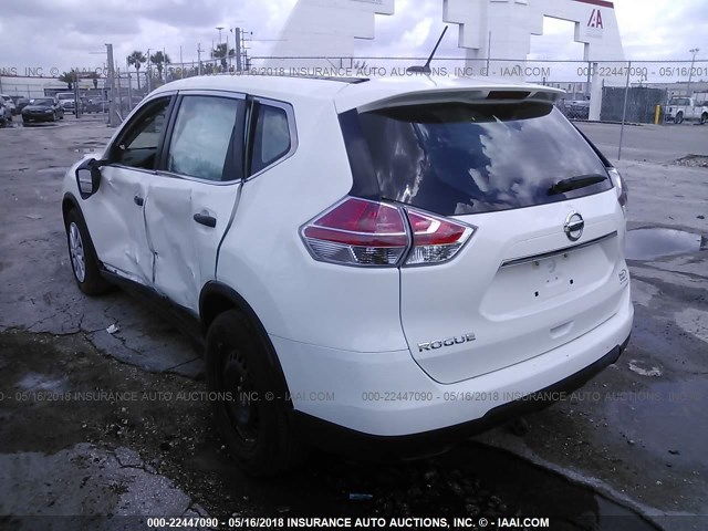 5N1AT2MT8GC769605 - 2016 NISSAN ROGUE S/SL/SV WHITE photo 3