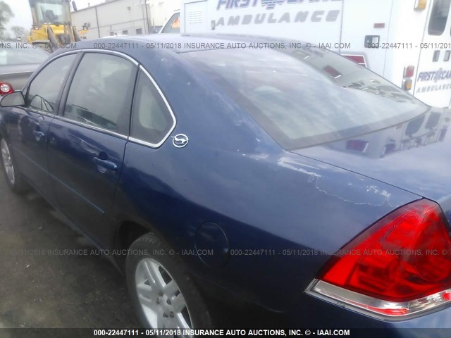 2G1WS551769397216 - 2006 CHEVROLET IMPALA POLICE BLUE photo 6