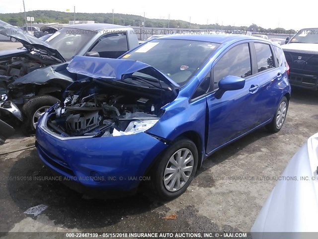 3N1CE2CP2FL371985 - 2015 NISSAN VERSA NOTE S/S PLUS/SV/SL/SR BLUE photo 2