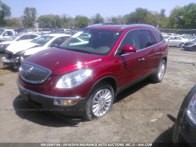5GAKRBED6CJ189517 - 2012 BUICK ENCLAVE RED photo 2