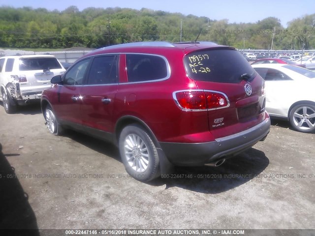 5GAKRBED6CJ189517 - 2012 BUICK ENCLAVE RED photo 3