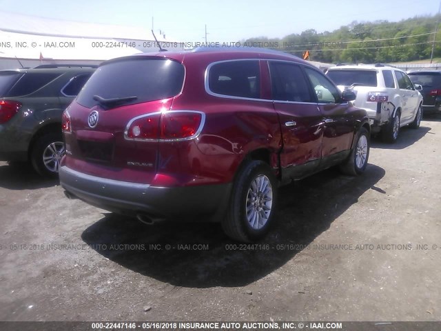 5GAKRBED6CJ189517 - 2012 BUICK ENCLAVE RED photo 4