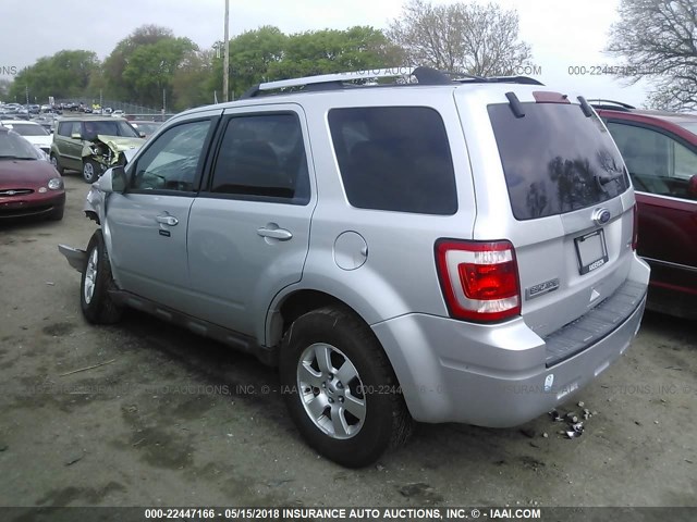 1FMCU9EG5AKC04516 - 2010 FORD ESCAPE LIMITED SILVER photo 3